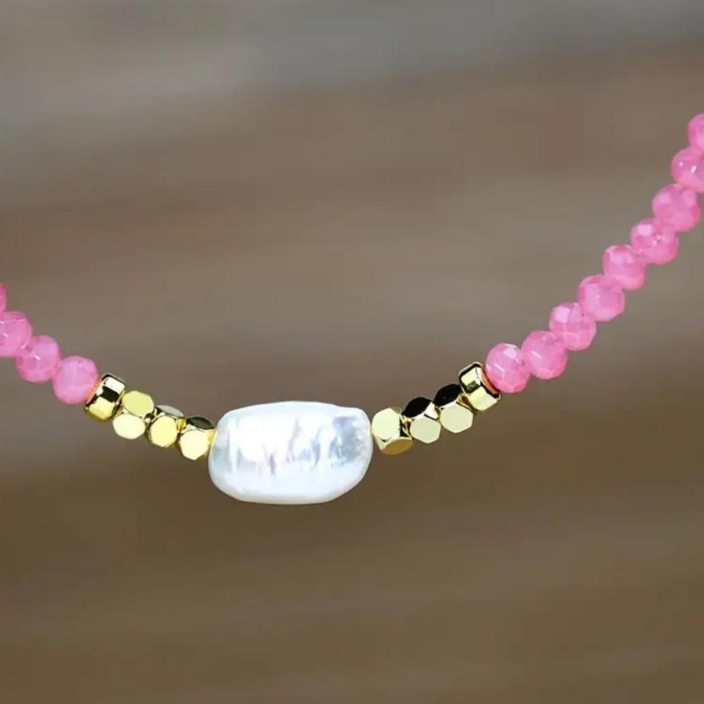 Freshwater Baroque Pearl Beaded Choker Necklace